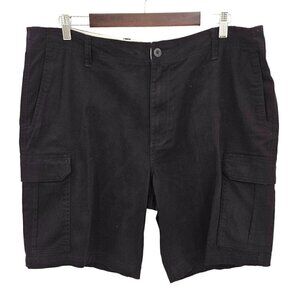 George At The Knee Cargo Shorts Black Soot 6 Pocket Design Stretch Sz 38 40 NEW